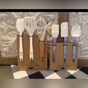 Rae Dunn Mini Utensils - Two Sets BRAND NEW FLIP, BASTE, MIX Brand new